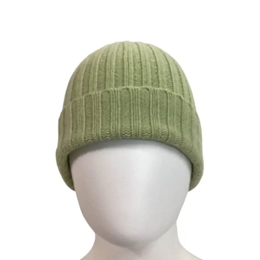 Everlane Cozy Seafoam Green Cashmere Beanie Hat - Picture 2 of 5